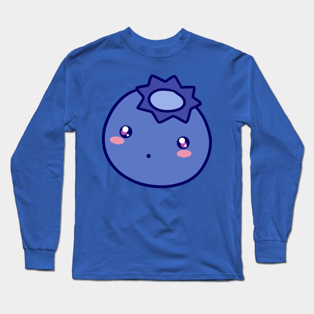 Kawaii Blueberry Long Sleeve T-Shirt by saradaboru